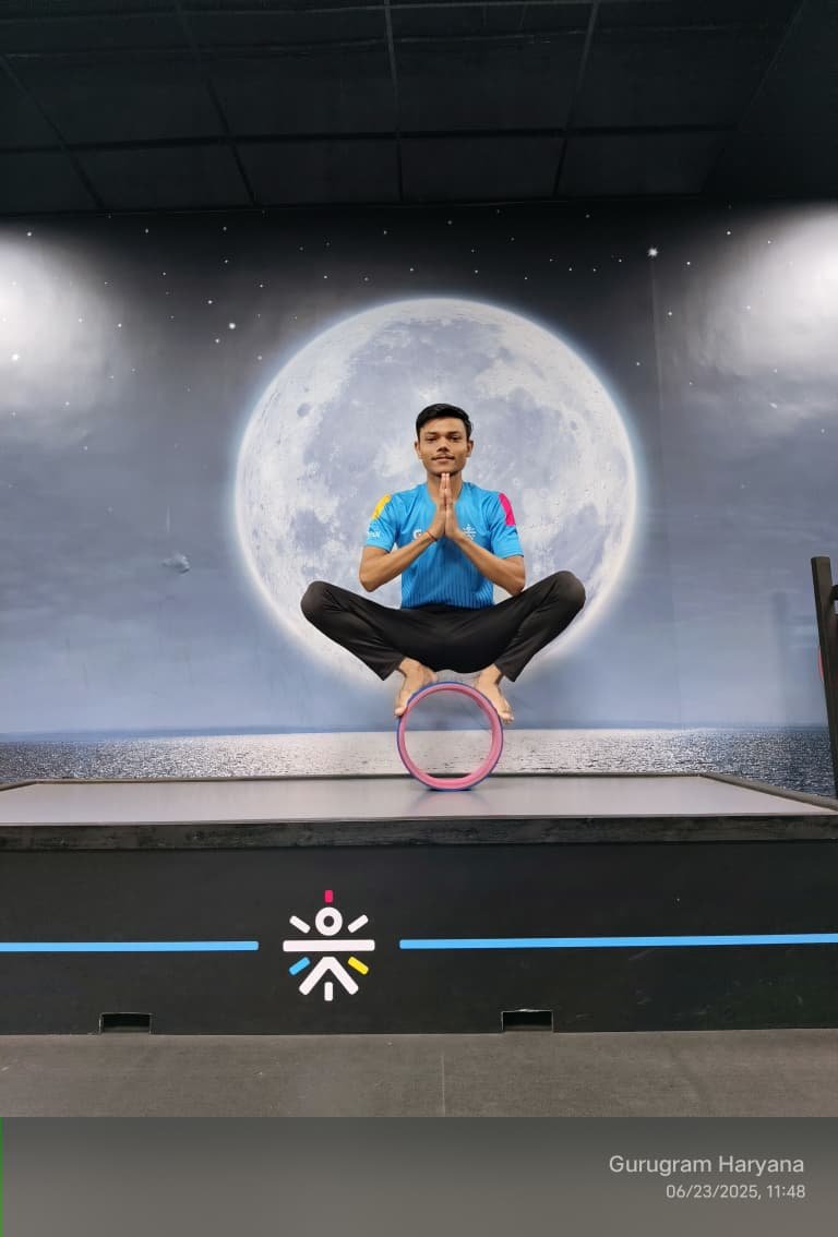 Mindful stretching session